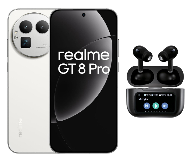 realme GT 8 Pro 12/256GB Diary White + Smart Buds Pro - 1514887 - zdjęcie
